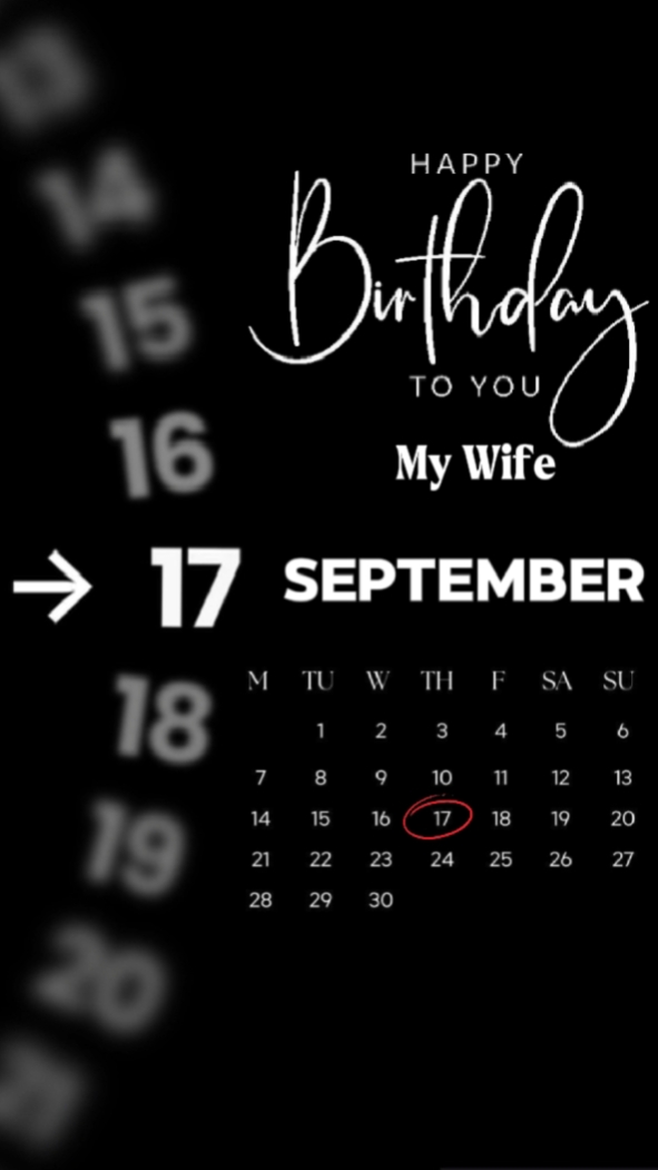 HBD MY WIFE 17 SEPT