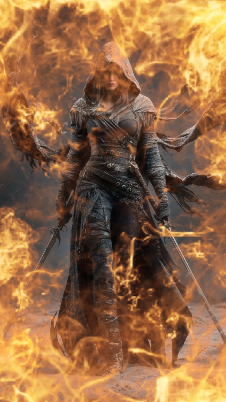 Círculo de fuego y explosión