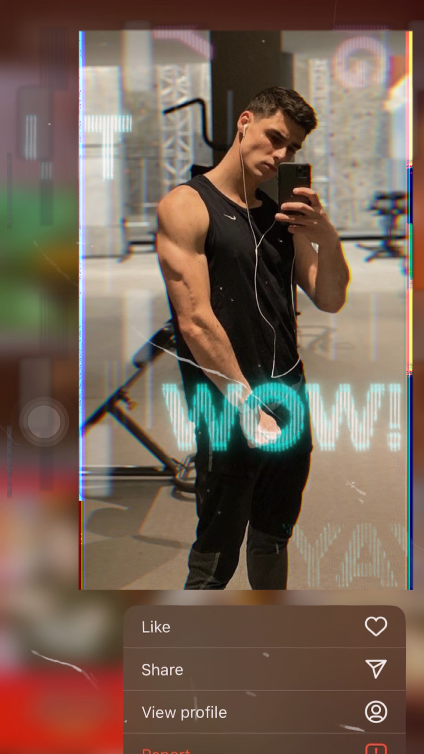 Selfie en el gimnasio