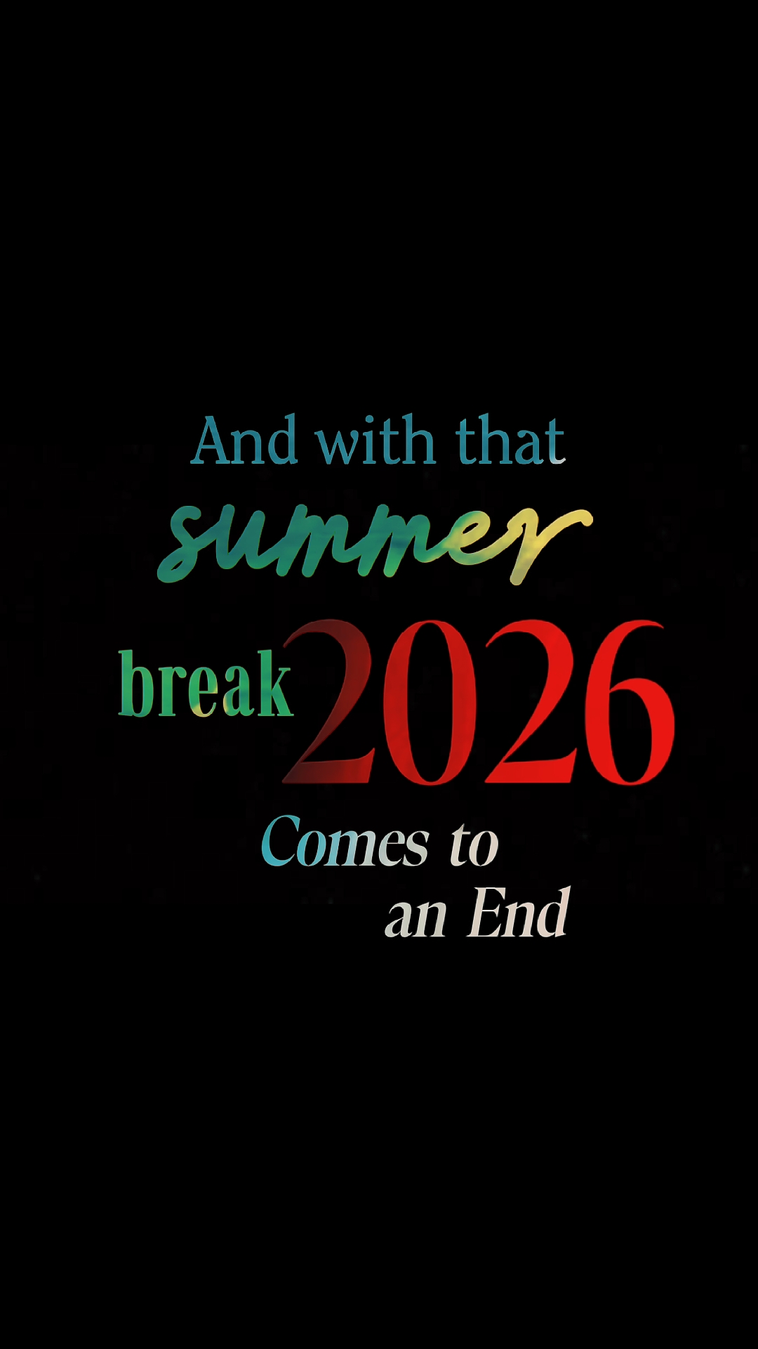 Pause estivale 2026