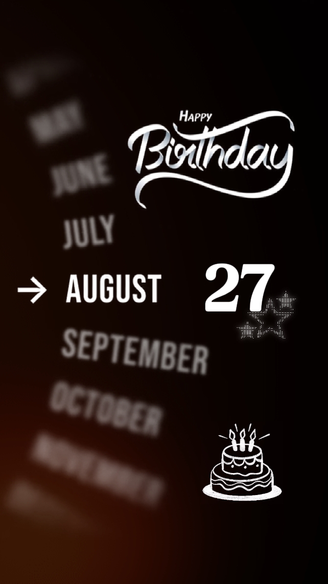 Birthday 27 August
