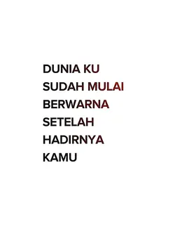 Duniaku Sudah Mulai 