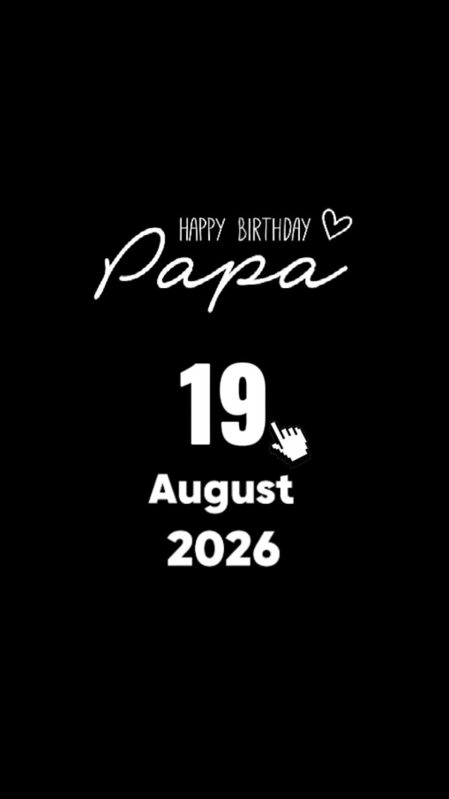 HBD PAPA 19 AUGUST