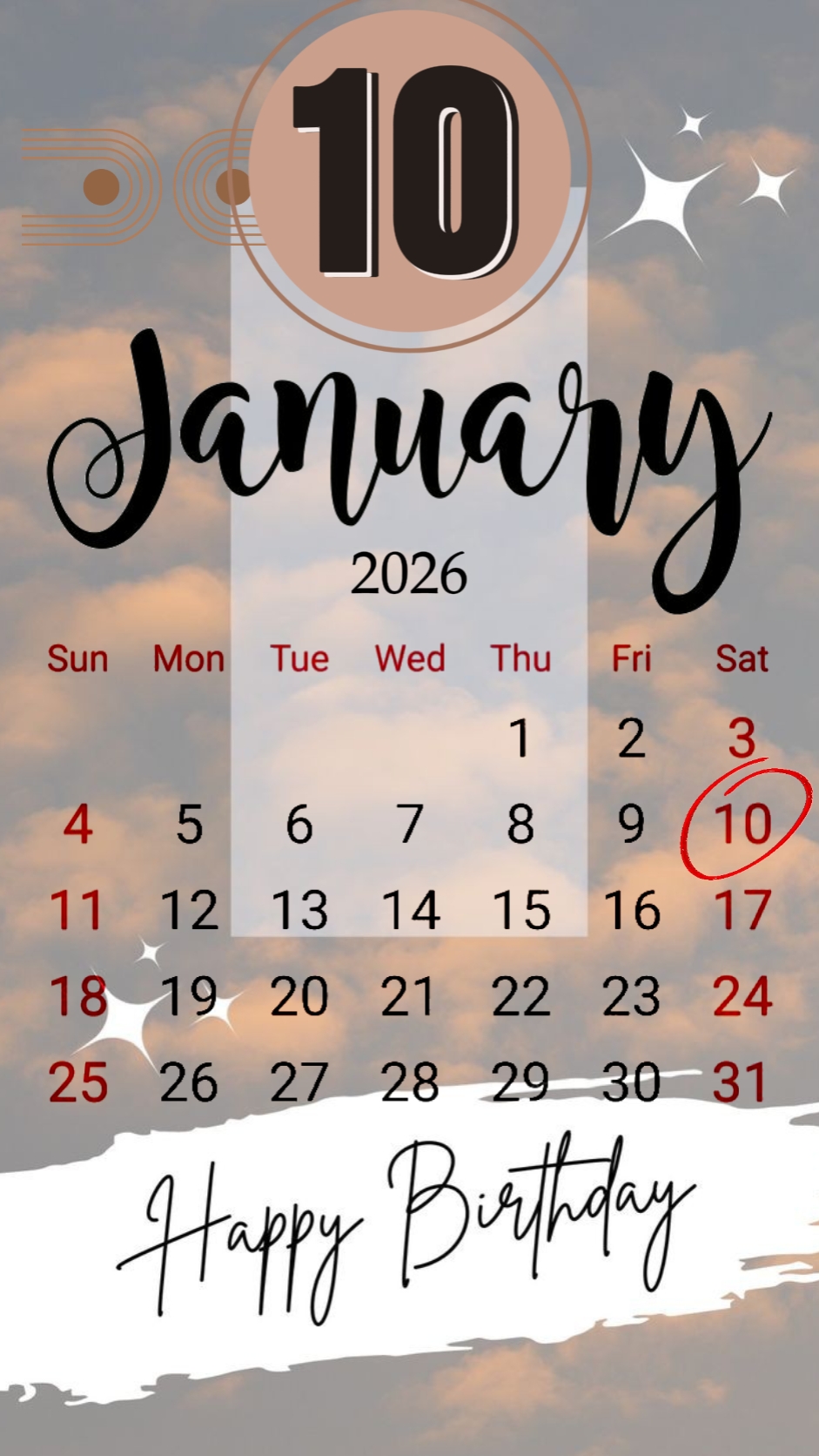 selamat ulang tahun 10 Januari 2026
