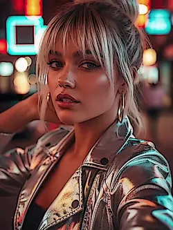 Neon Ritmi: Hızlı Selfie Portre