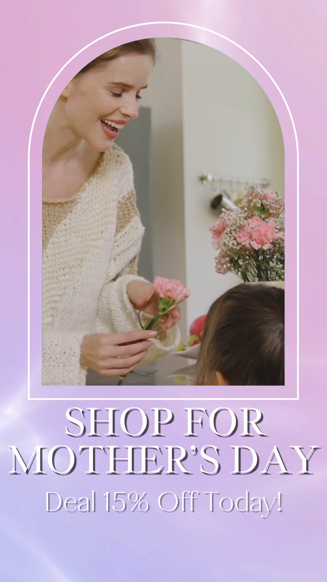 Promoción de la floristería del día de la madre para la plantilla comercial 