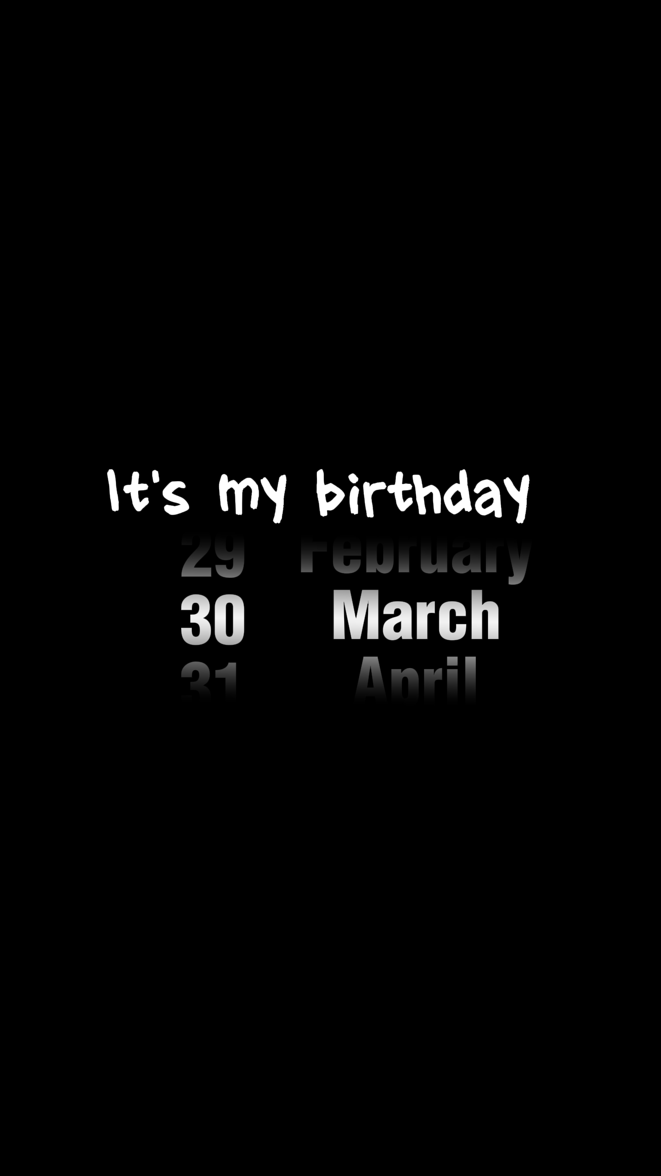 Meu aniversário 30 de março