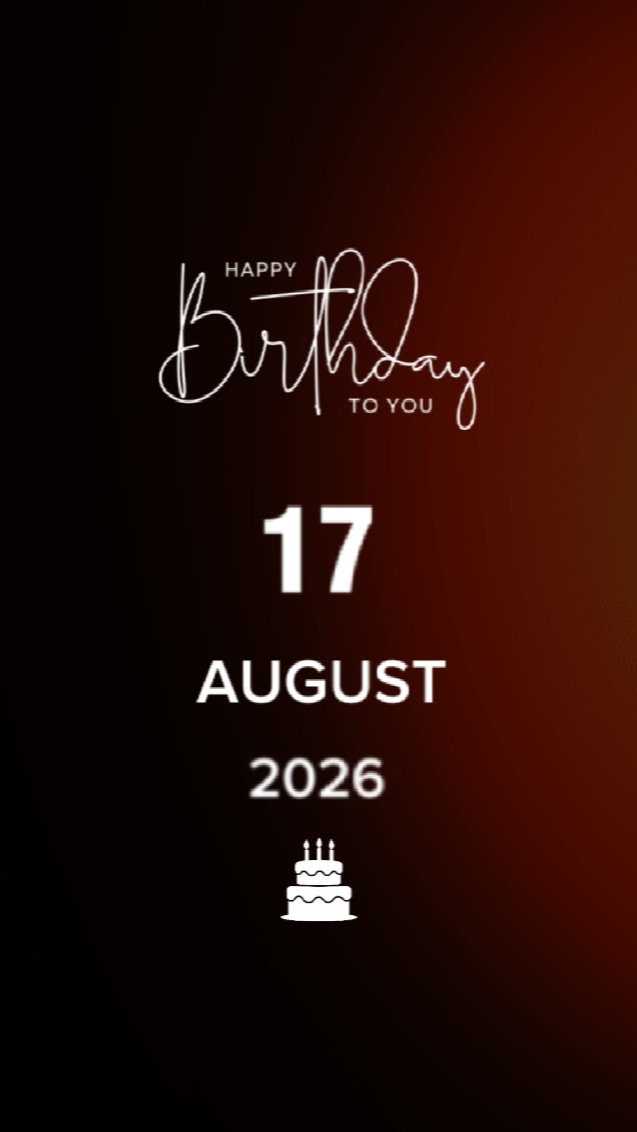 Birthday 17 August 