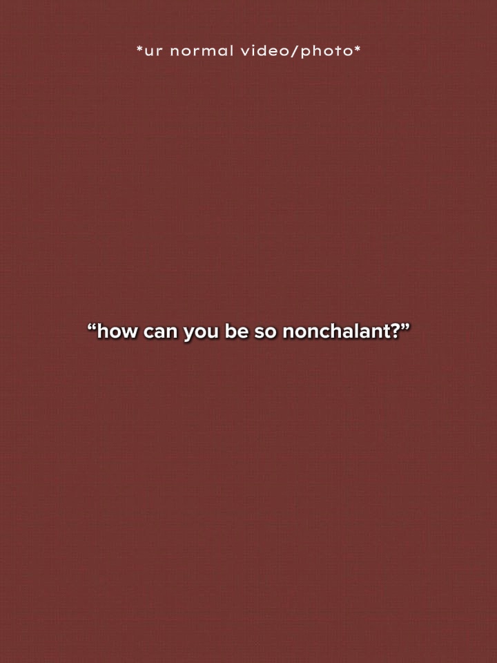 nonchalant 