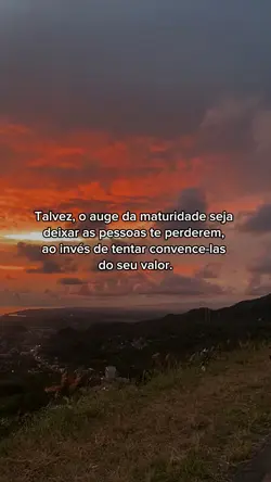 Maturidade...