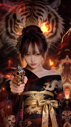 【AI変身】覚醒🐯黄金の銃×最強の女ボス