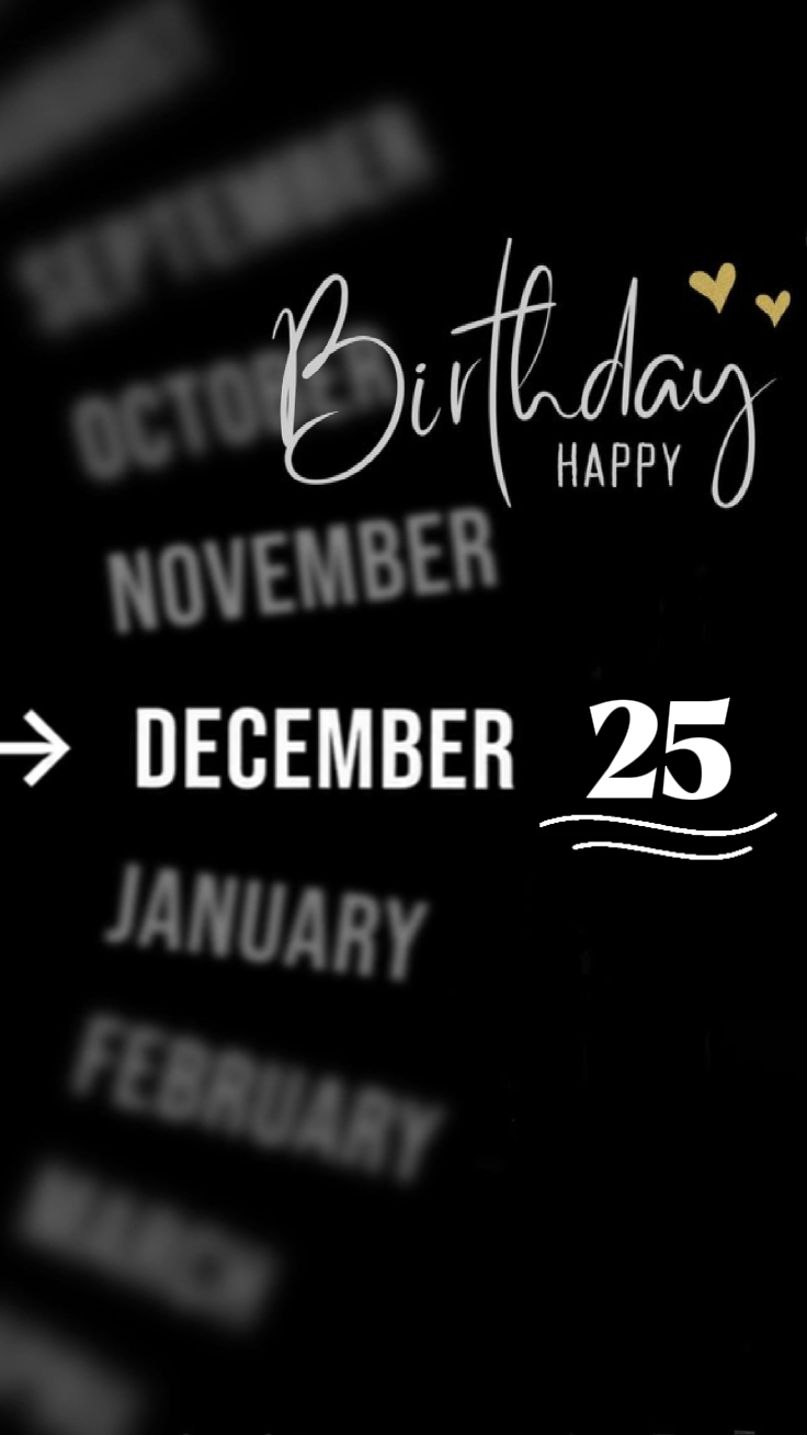 BIRTHDAY 25 DECEMBER
