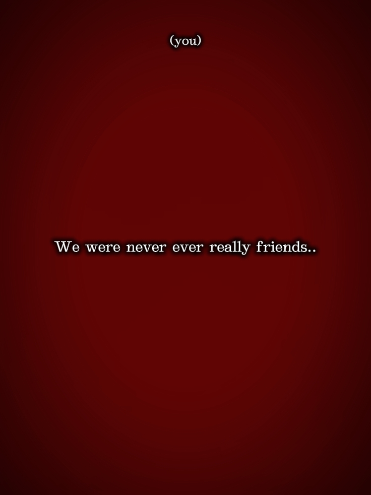 nous ne sommes jamais amis 