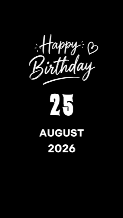 CUMPLEAÑOS 25 DE AGOSTO