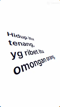 hidup itu tenang