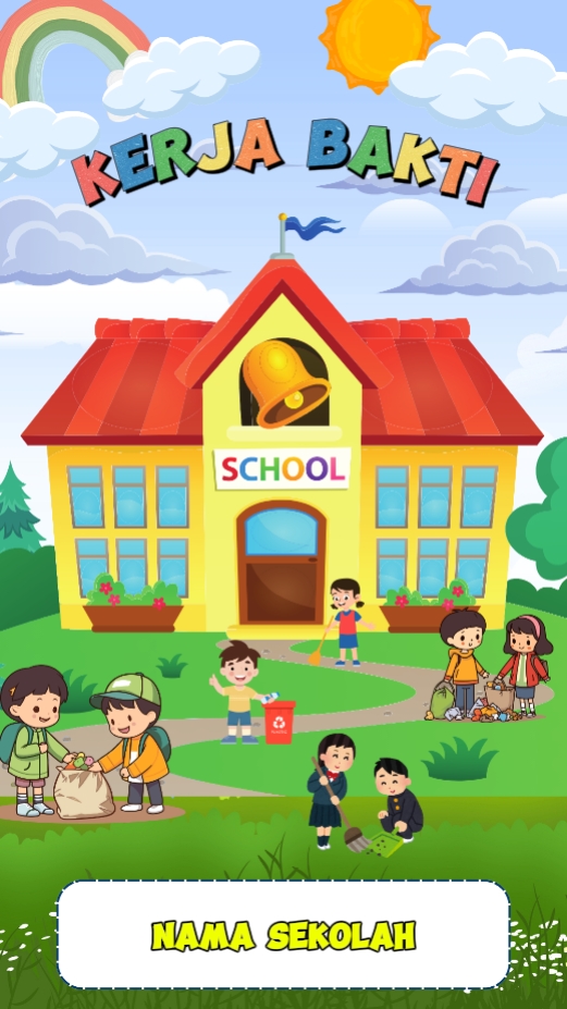 kerja bakti anak tk