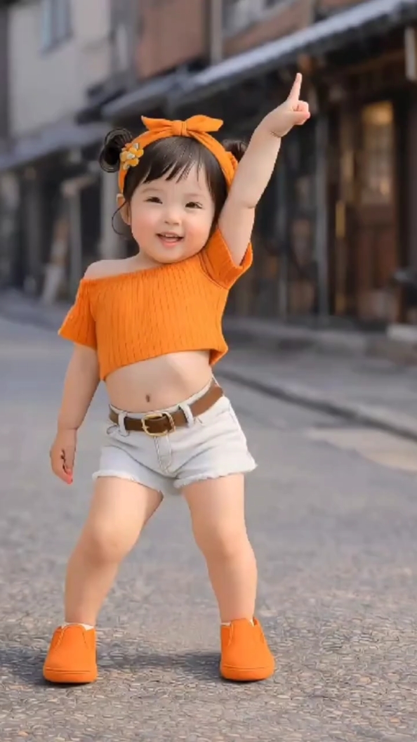 Niña pequeña bailando