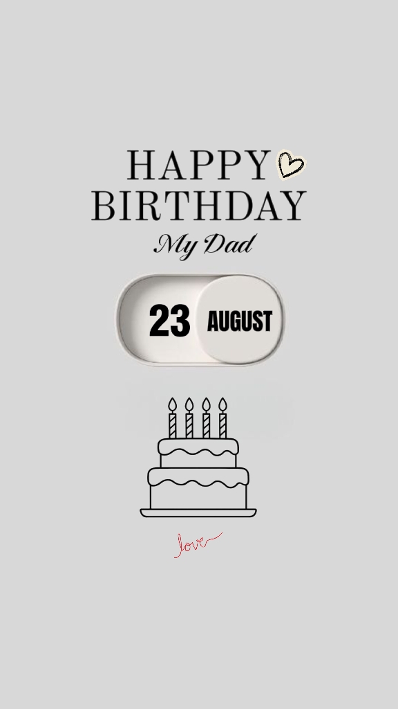 PAI ANIVERSÁRIO 23 DE AGOSTO