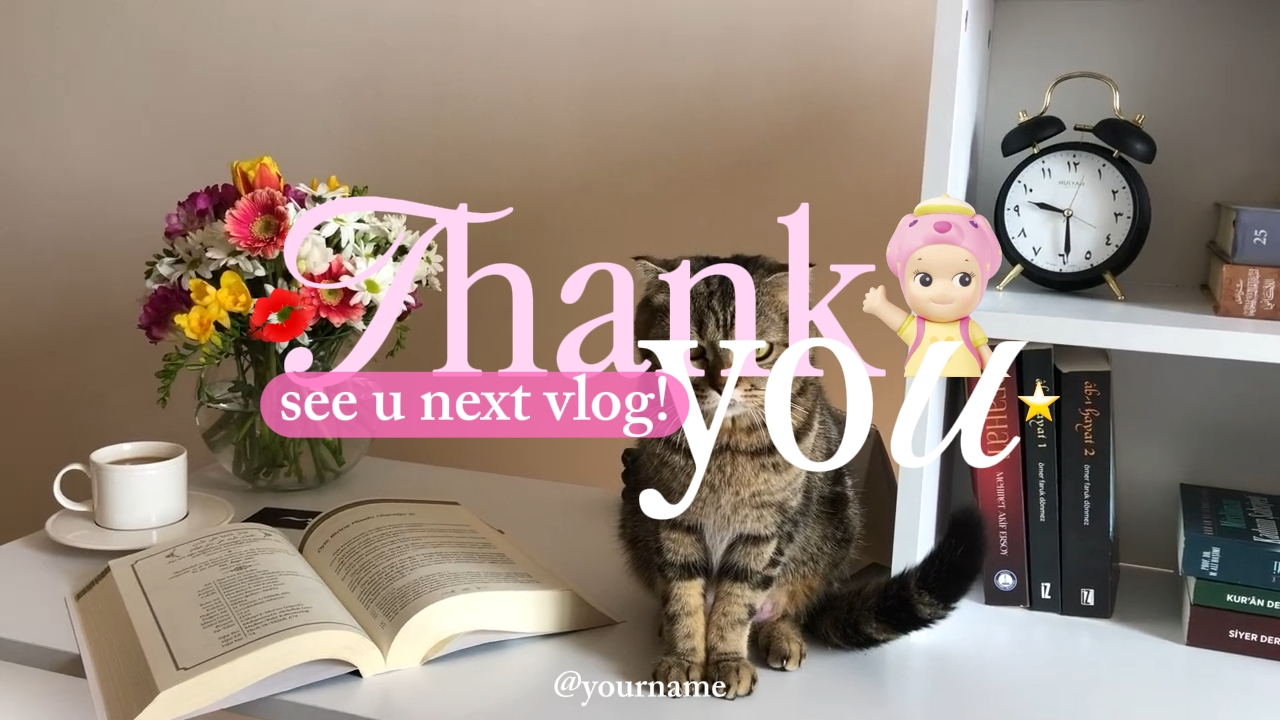 clean vlog outro