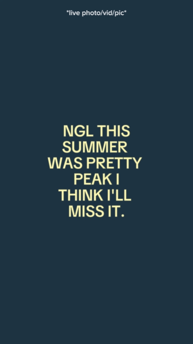 Ngl este verão foi 