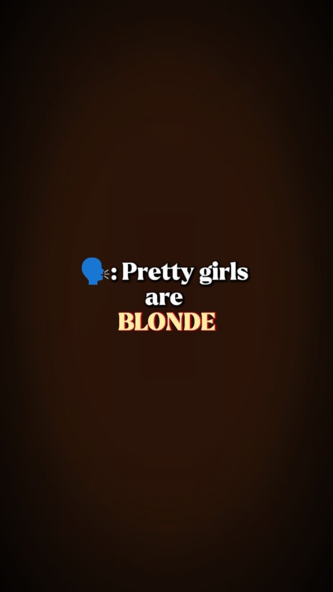 Les blondes sont jolies?