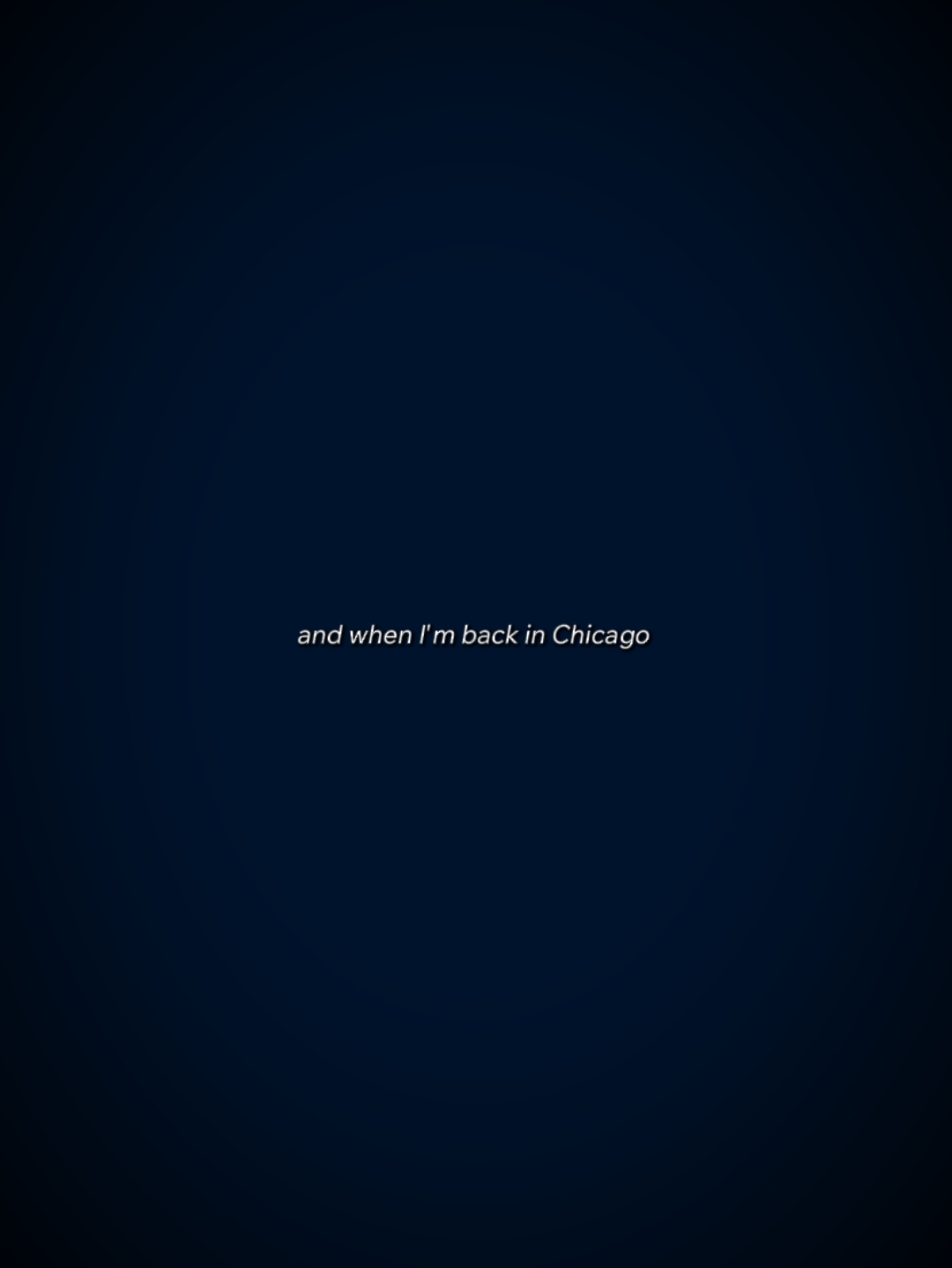 back in Chicago 