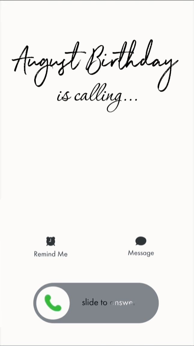 Birthday is calling
