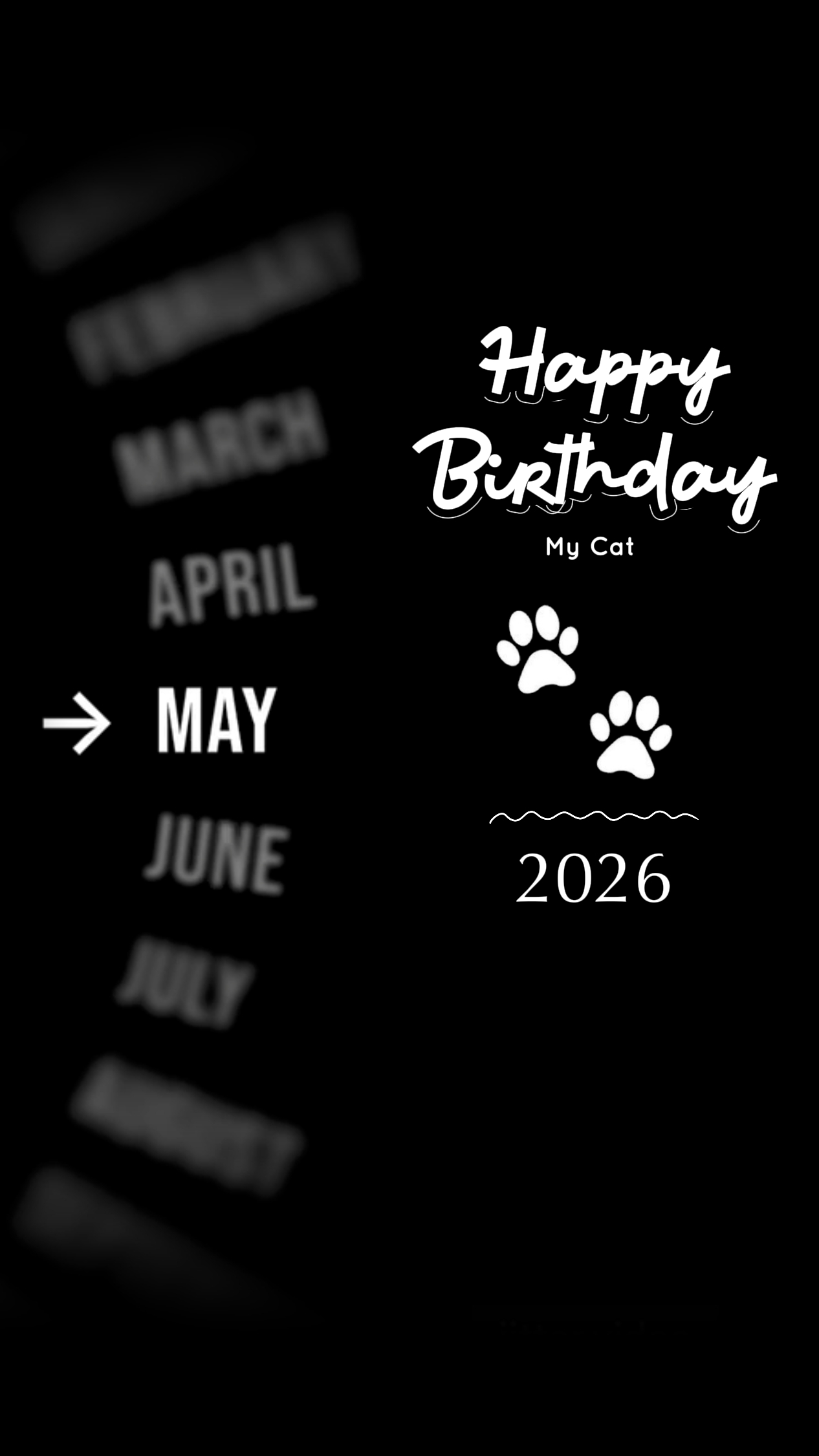 BIRTHDAY MY CAT MAY