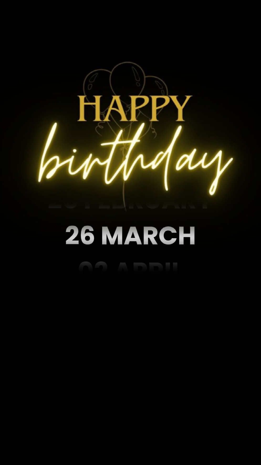 CUMPLEAÑOS 26 DE MARZO 
