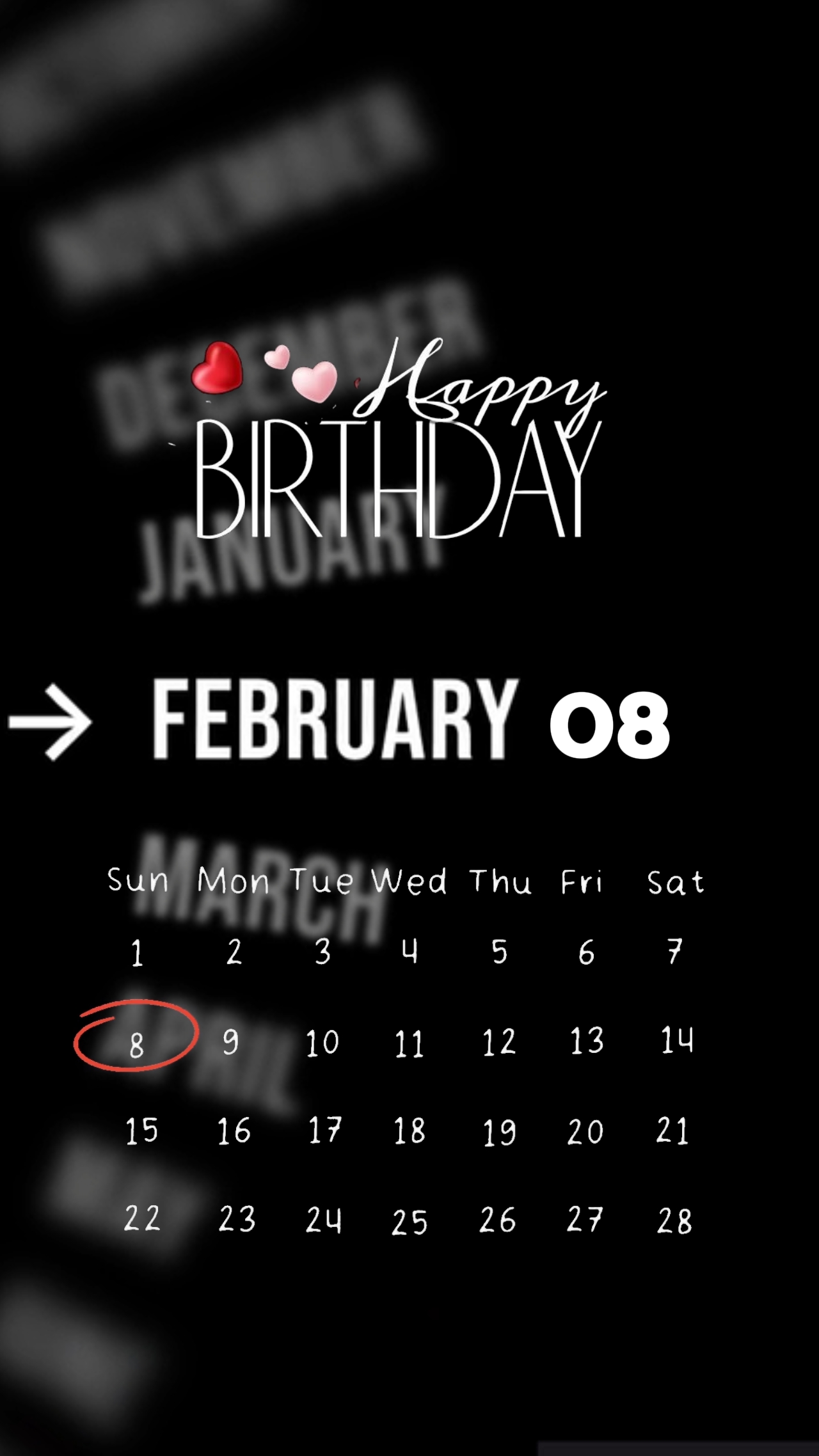 FELIZ CUMPLEAÑOS 08 DE FEBRERO