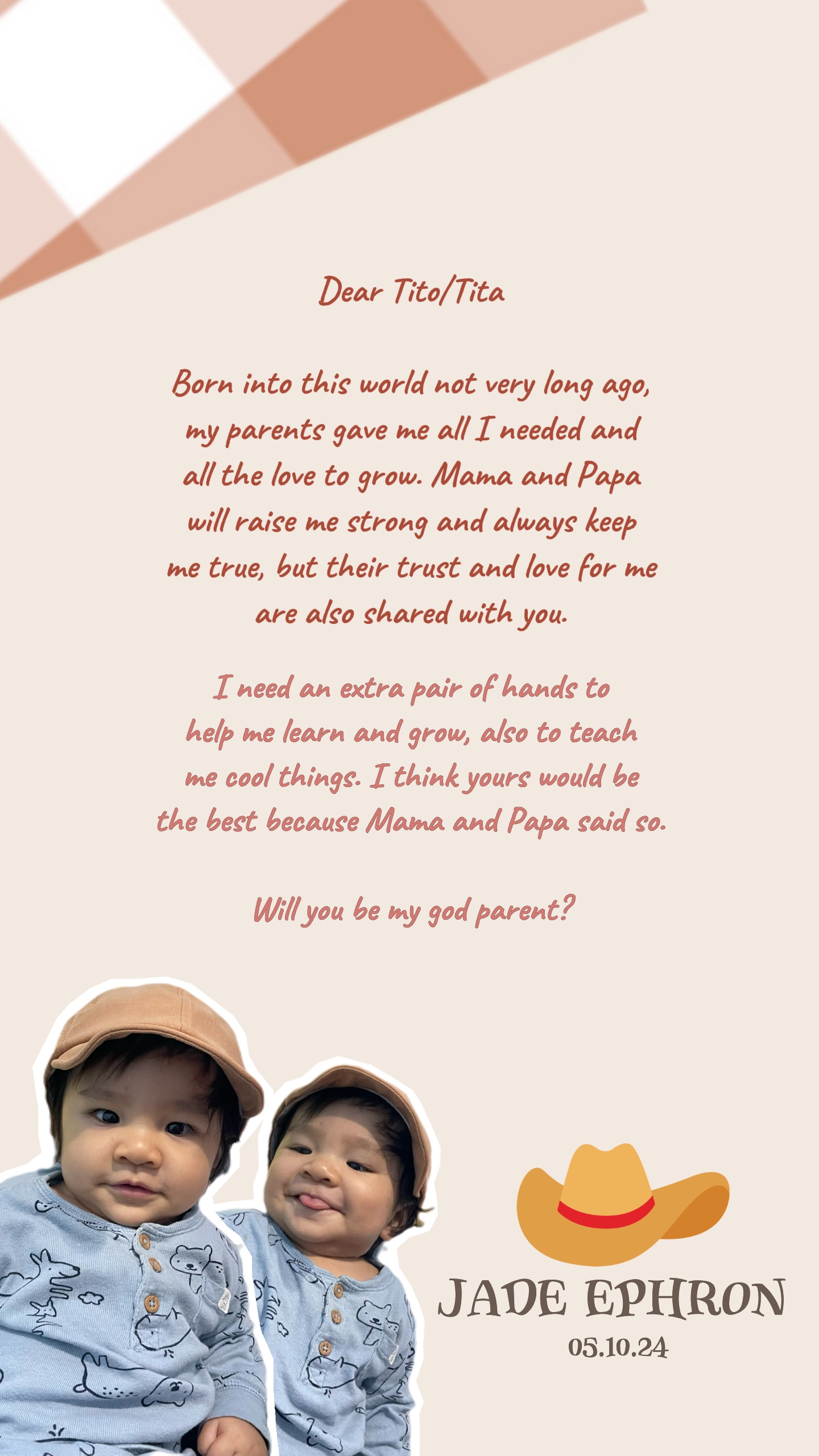 GODPARENT PROPOSAL