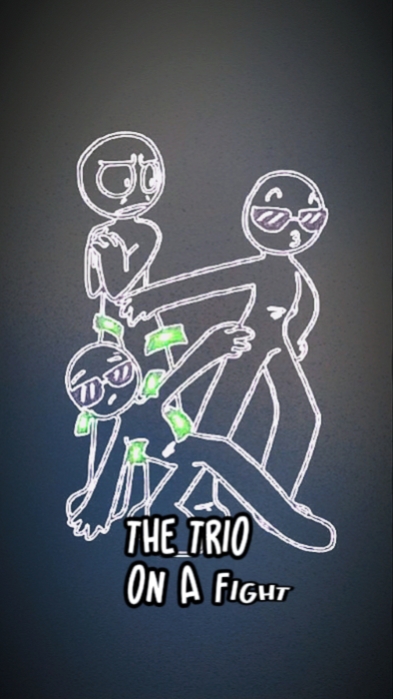 Trio em uma luta