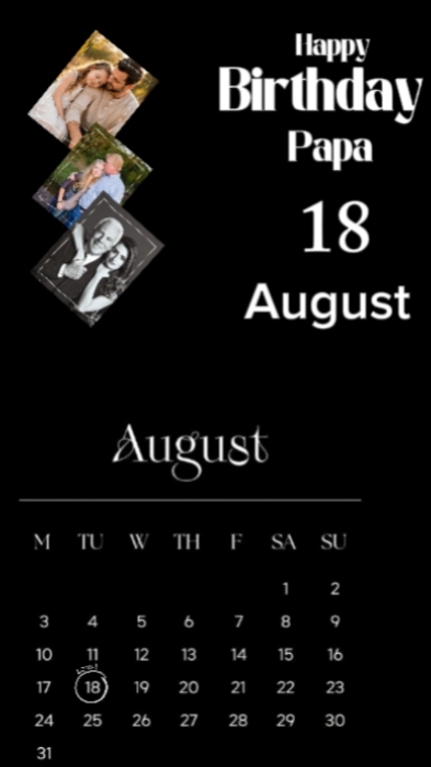HBD papa 18 August