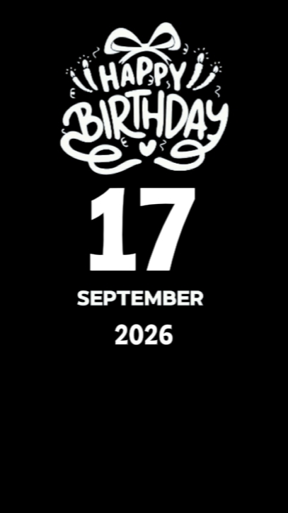 birthday 17 Septembe
