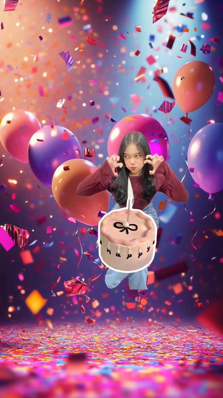 kucing lucu happy birt