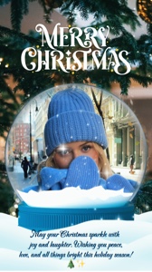 Globo de nieve navideño