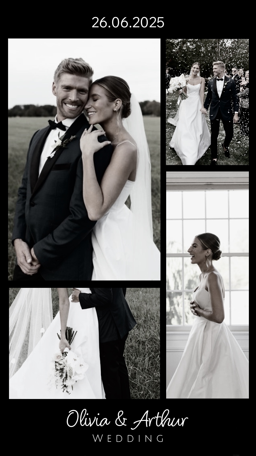Casamento preto branco