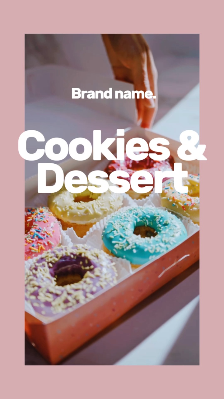 Video de promoción de galletas dulces y postres