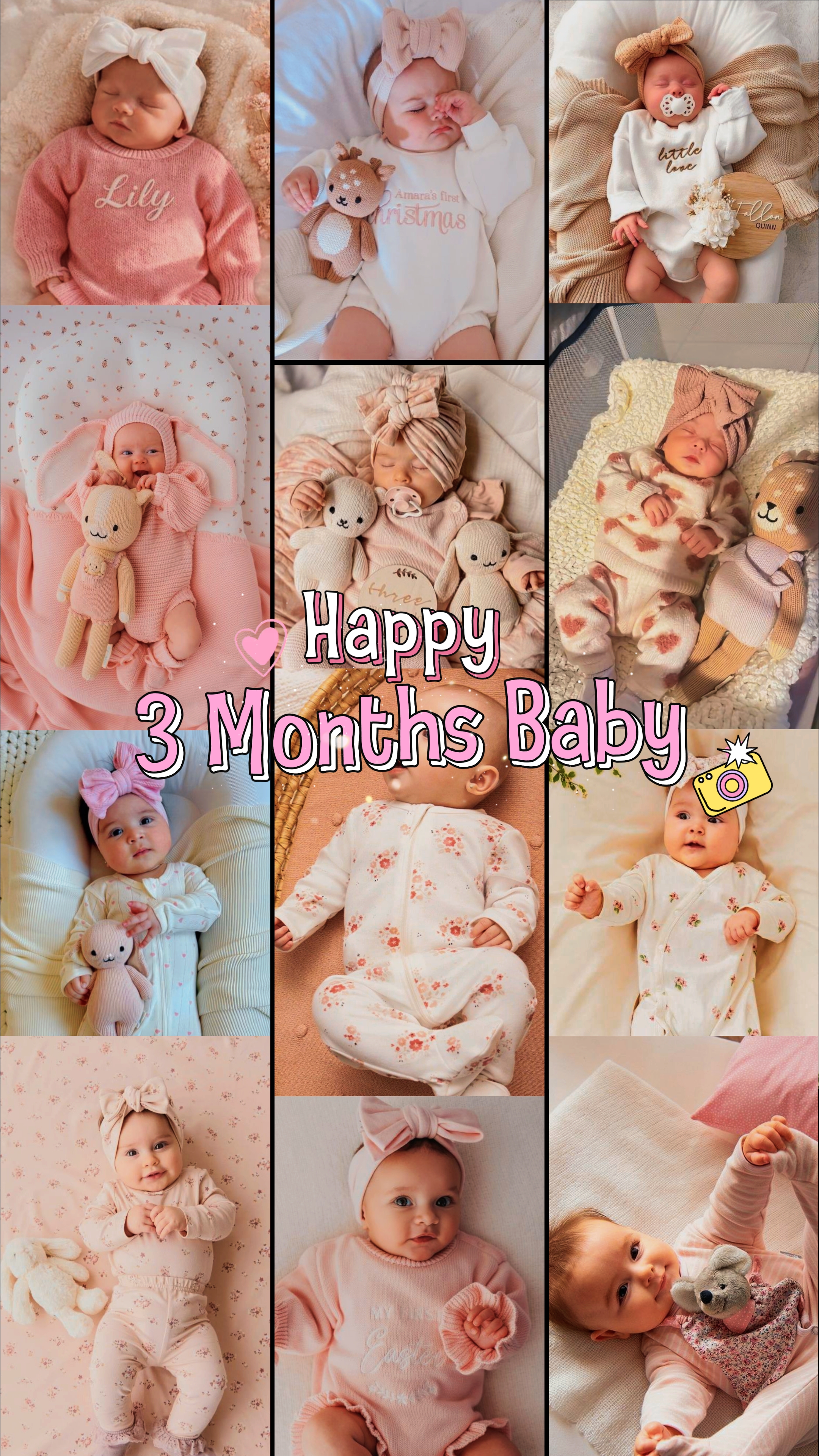 Felices 3 meses bebé 