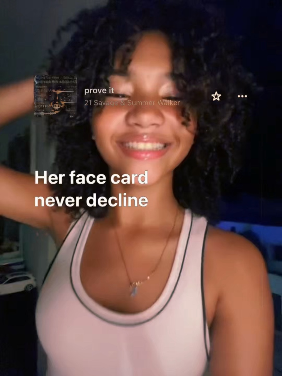 her face card
