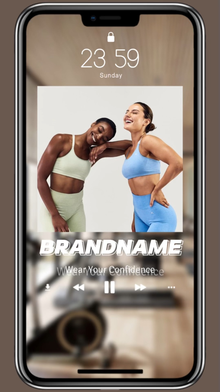 Produit de vêtements de sport dans un style UI Recreation Tik Tok