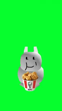 gubby eating kfc