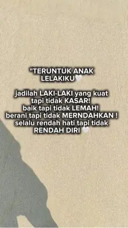 Teruntuk anak lelaki