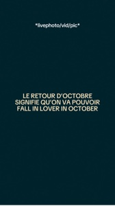 Amant en octobre