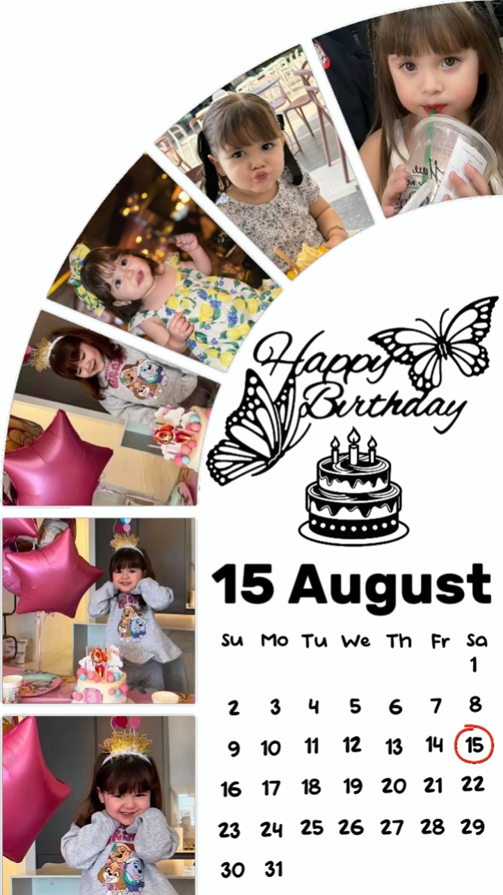 Feliz cumpleaños hija 15Ago