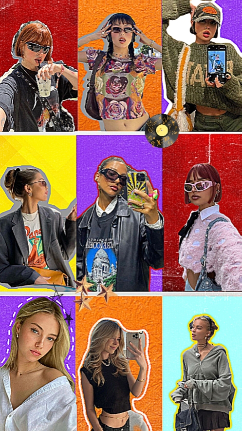 Selfie de foto de collage