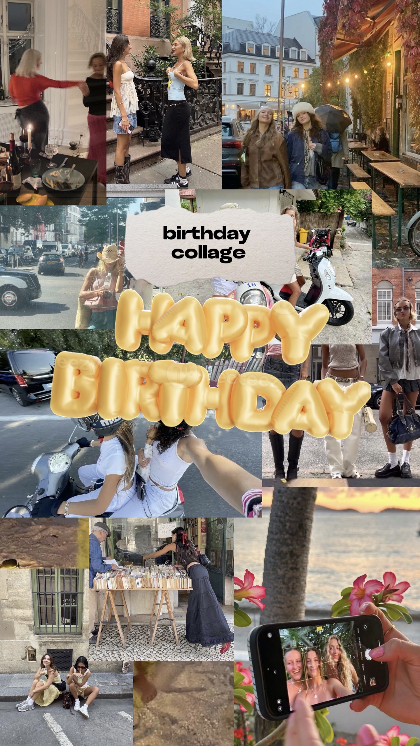 Colagem de aniversário