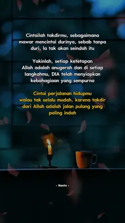 Cintai takdirmu 