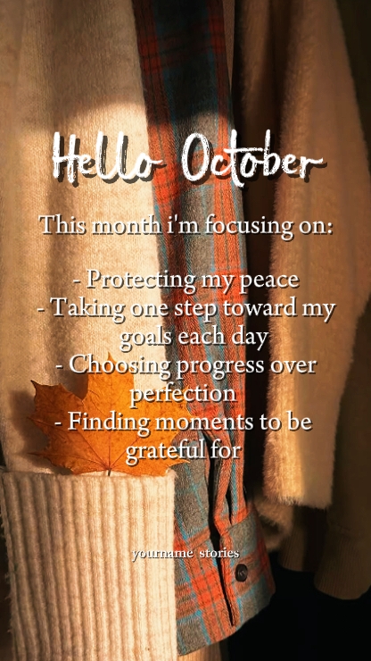 Bonjour octobre 