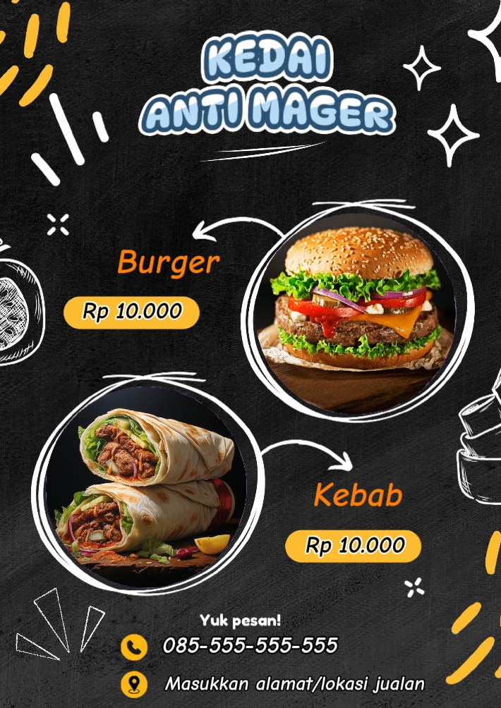 story menu jualan 